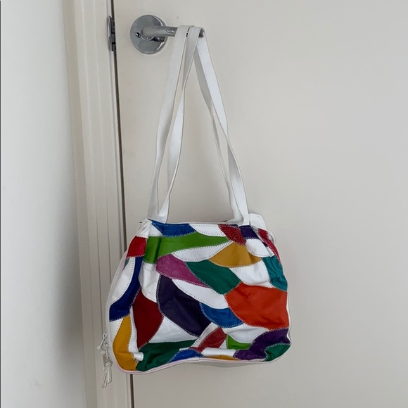 VINTAGE COLORFUL SHOULDER BAG PURSE HANDBAG PURSE, Very Vintage - Picture 9 of 16